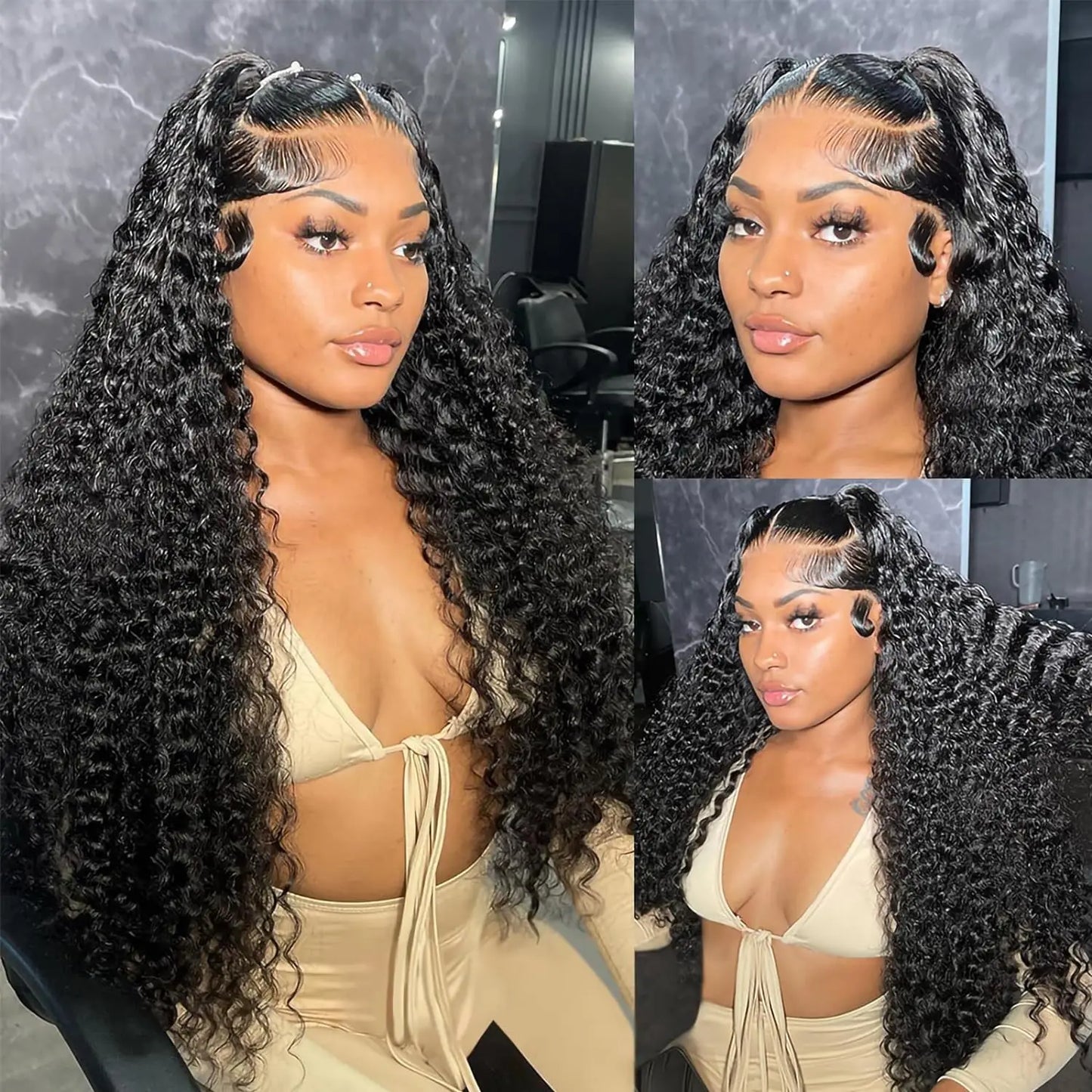 Deep Wave Lace Frontal Wigs Human Hair 200 Density Curly Wigs For women 13x6 Hd Lace Frontal Wig 13x4 Water Wave Lace Front Wig